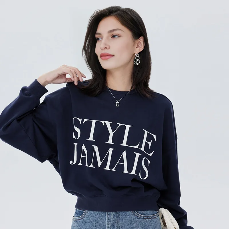 SOON FLOWER Sweatshirt Women's Dark Blue-2