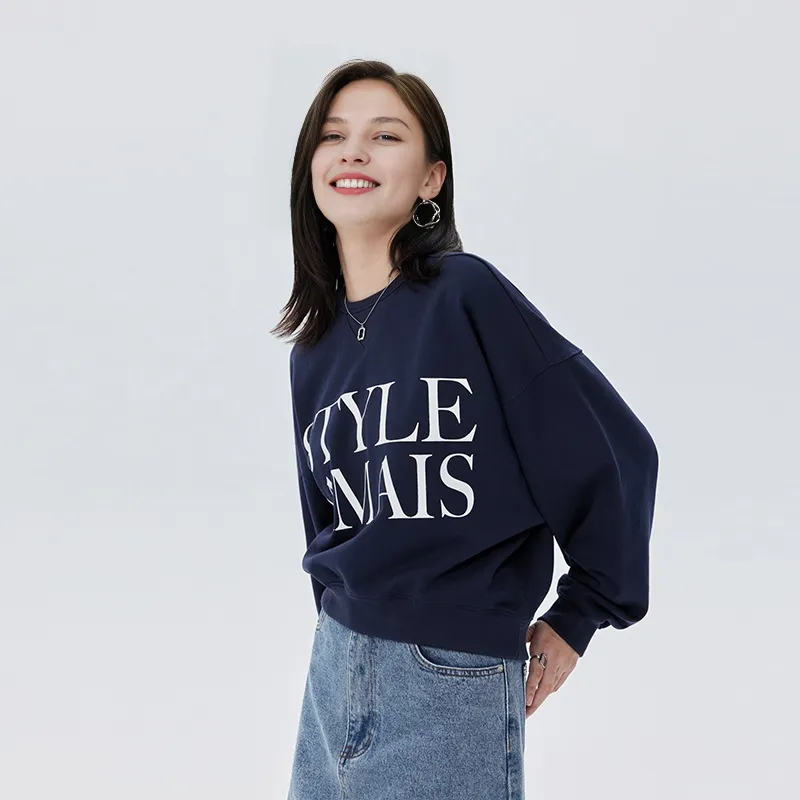 SOON FLOWER Sweatshirt Women's Dark Blue-3