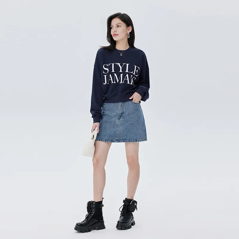SOON FLOWER Sweatshirt Women's Dark Blue-4