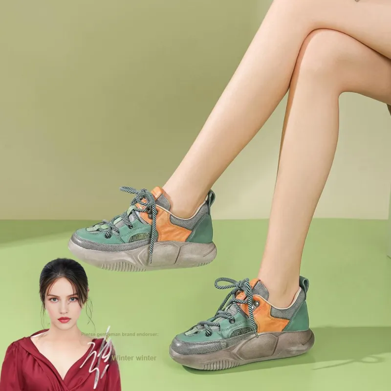 PIERCE GENTRY Low-Top Chunky Sneakers Women's-4