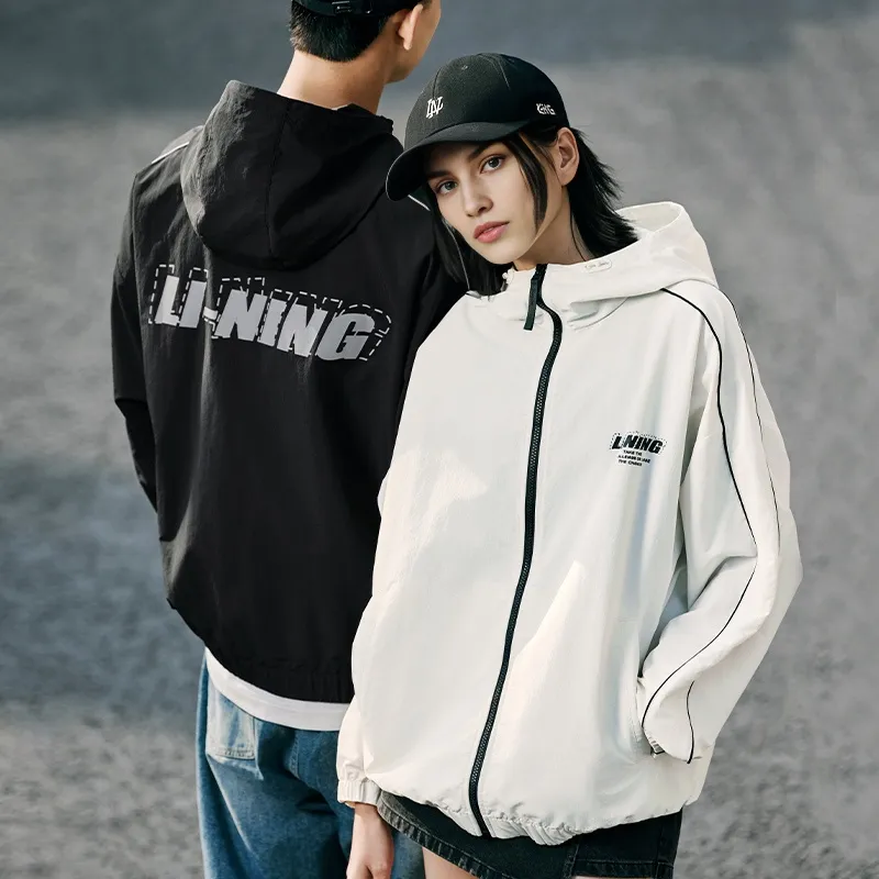 LiNing Lotus Leaf Trench Coat Unisex Black-3