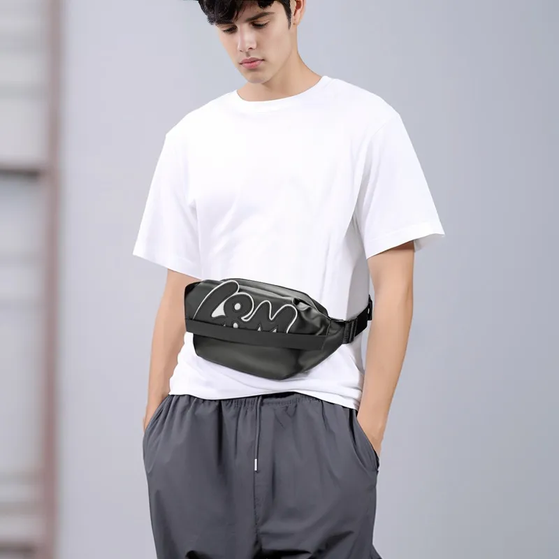 L&M Oxford Fanny Pack Large Size Men's Black-8