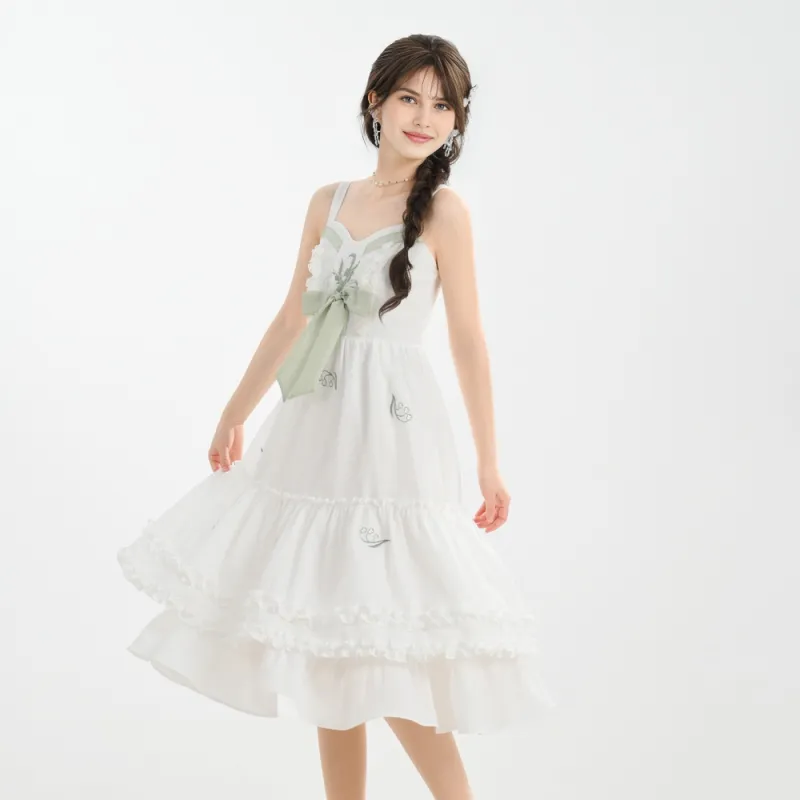 SNBL Slip Dresses Women's White-5