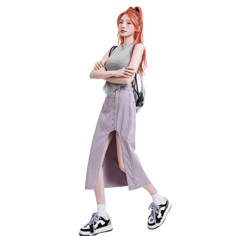 Zomuros Denim Long Skirt Women's-4
