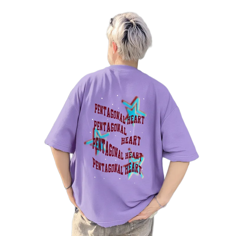 PENTAGONAL HEART Stepping Star Dream Series Round Neck T shirt Unisex-2