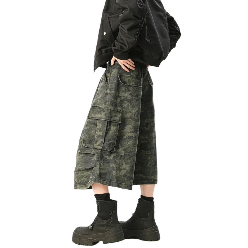 IL SARTO Denim Shorts Unisex Green-1