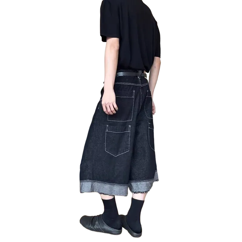 PVPVPV Denim Shorts Unisex Black-2