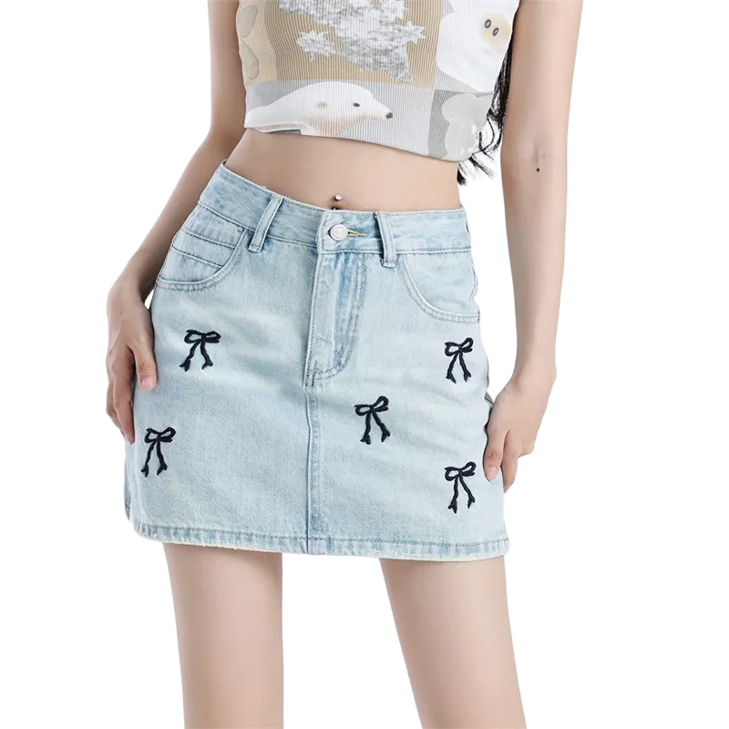 ST&SAT Denim Short Skirts Women's-10