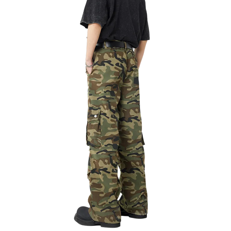 DAND Cargo Pants Unisex Green Camouflage-1