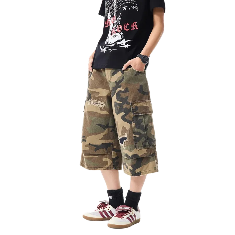 Zomuros Denim Shorts Unisex Camouflage-1
