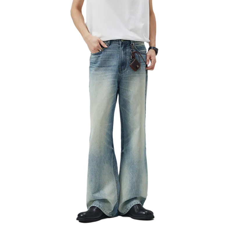 Zomuros Jeans Unisex Washed Vintage Blue-2