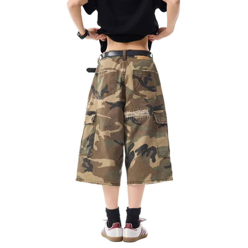 Zomuros Denim Shorts Unisex Camouflage-2