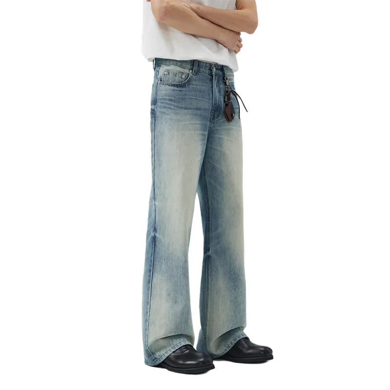 Zomuros Jeans Unisex Washed Vintage Blue-3