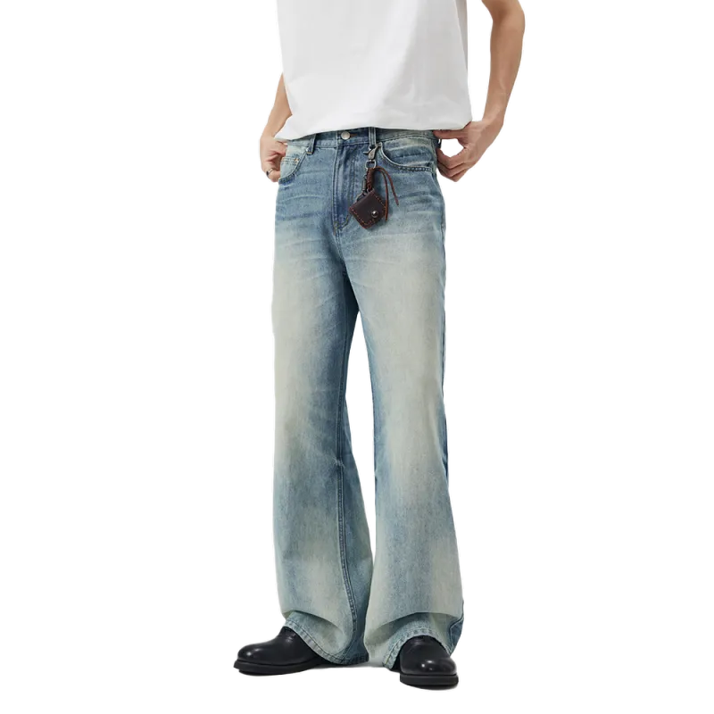 Zomuros Jeans Unisex Washed Vintage Blue-4