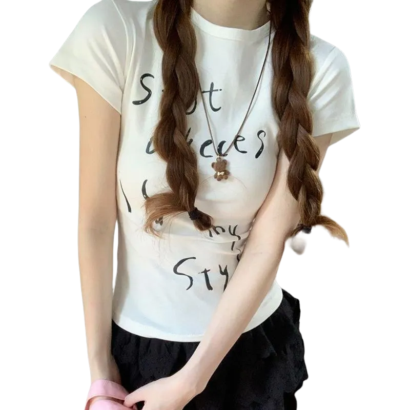 GOSO T Shirts Women's White-2
