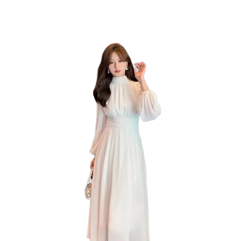 XIANSINIAO Long Sleeved Dress Women's-2