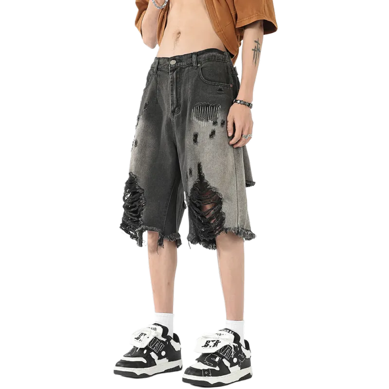 Zomuros Denim Shorts Unisex Black-2