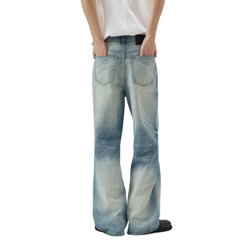 Zomuros Jeans Unisex Washed Vintage Blue-6
