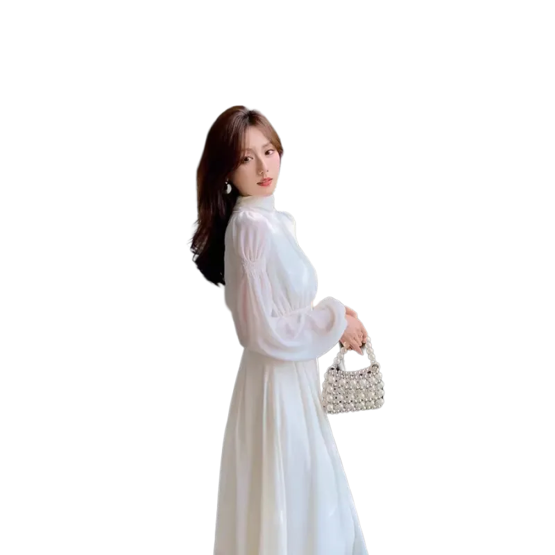 XIANSINIAO Long Sleeved Dress Women's-3
