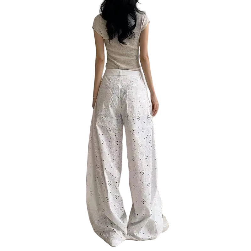 ABCMININ Casual Pants Women's White-1