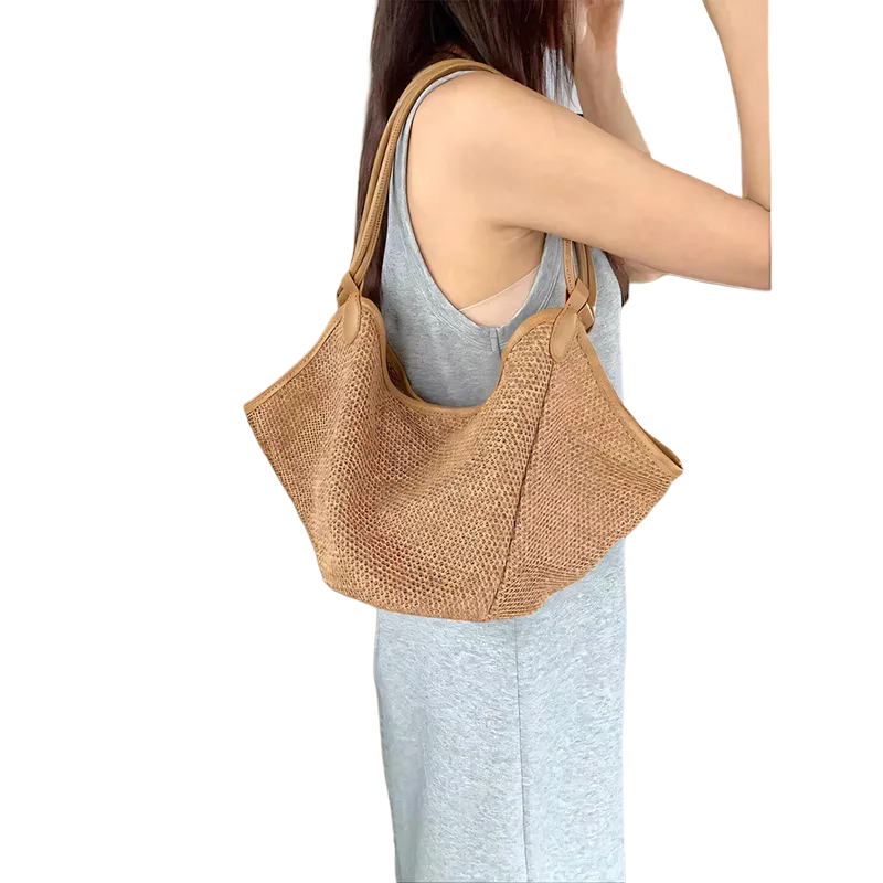 BEMIX PETS Straw Woven Shoulder Bag Women's Multicolor-2