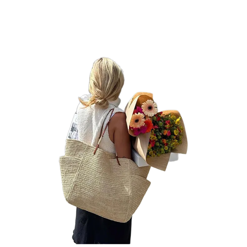 BEMIX PETS Straw Woven Shoulder Bag Regular Women's-2