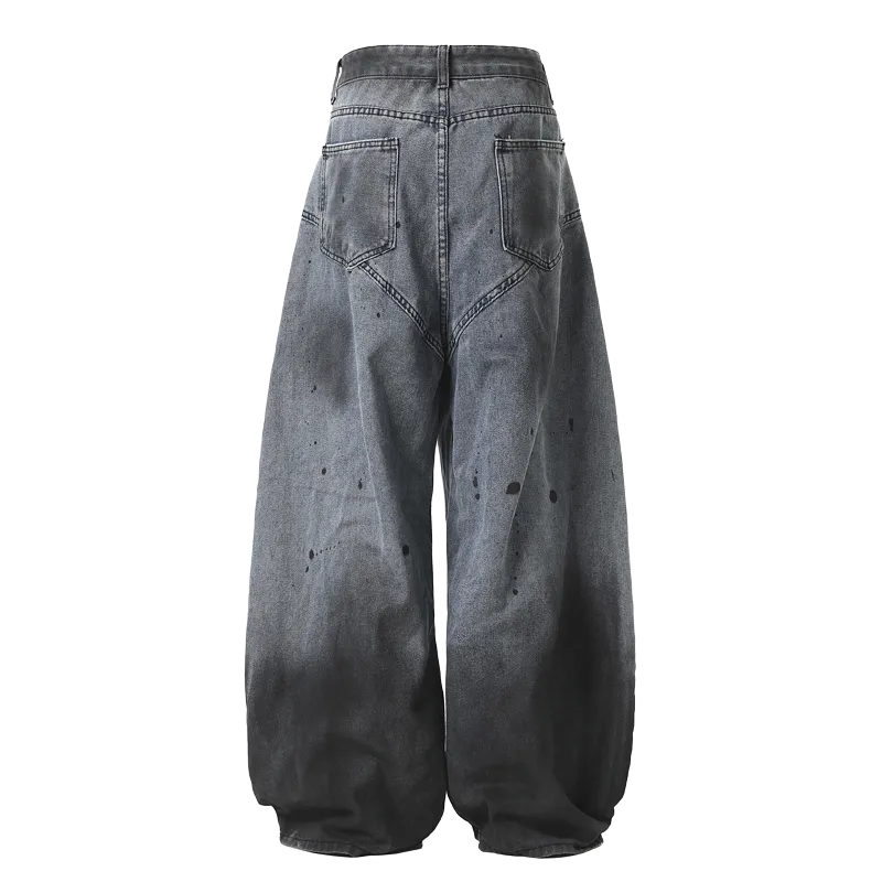 TELENT Jeans Unisex Ink Splatter Blue-1