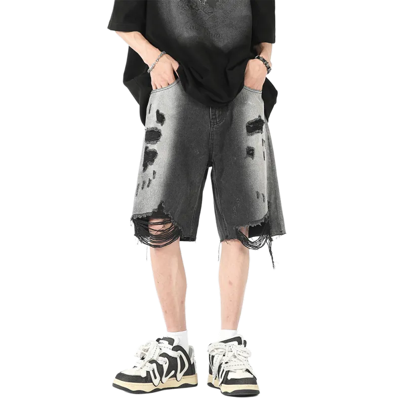 Zomuros Denim Shorts Unisex Black-2