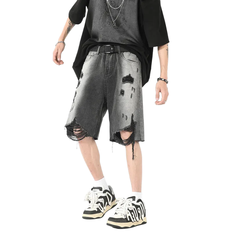 Zomuros Denim Shorts Unisex Black-3
