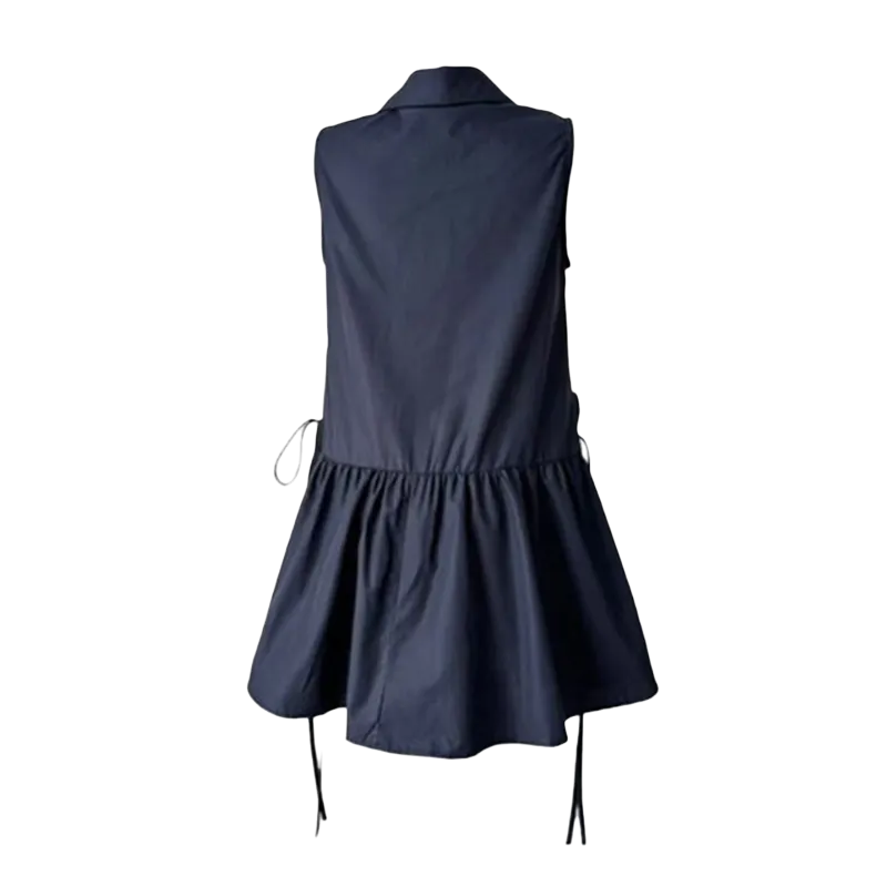 AFGGD Sleeveless Dresses Women's Navy Blue-1