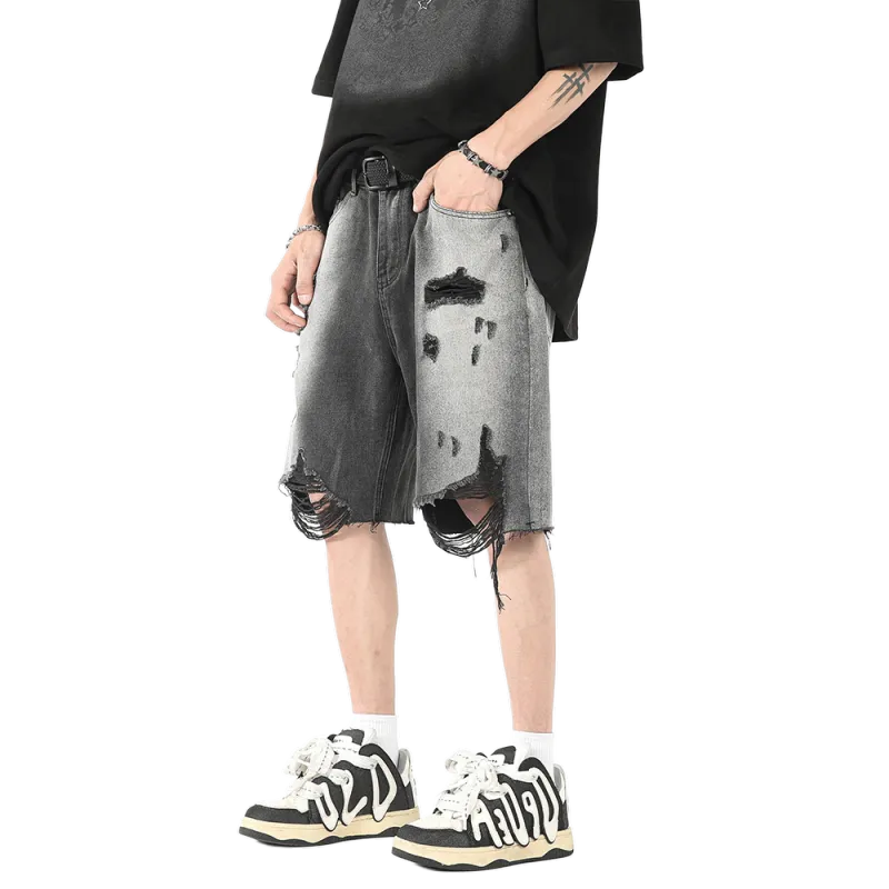 Zomuros Denim Shorts Unisex Black-4