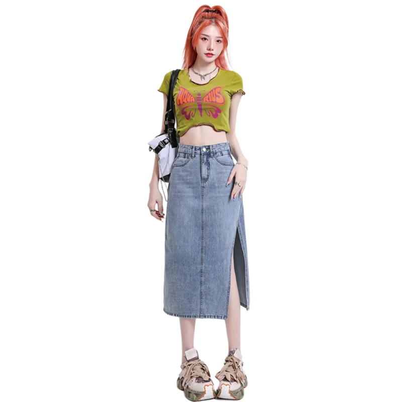 Zomuros Denim Long Skirt Women's-2