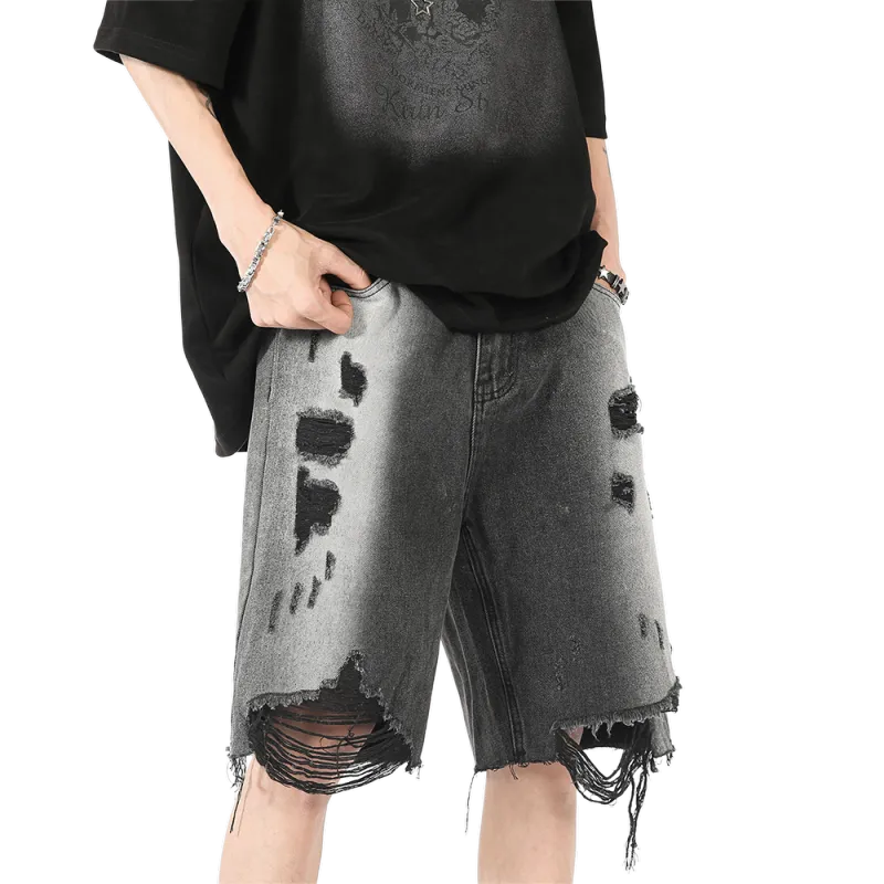 Zomuros Denim Shorts Unisex Black-6