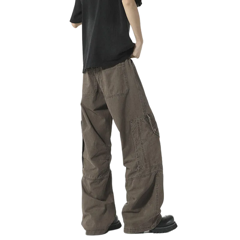 TELENT Cargo Pants Unisex Brown Coffee-1