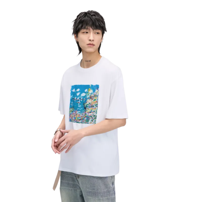 HERBEL T Shirts Men White-3