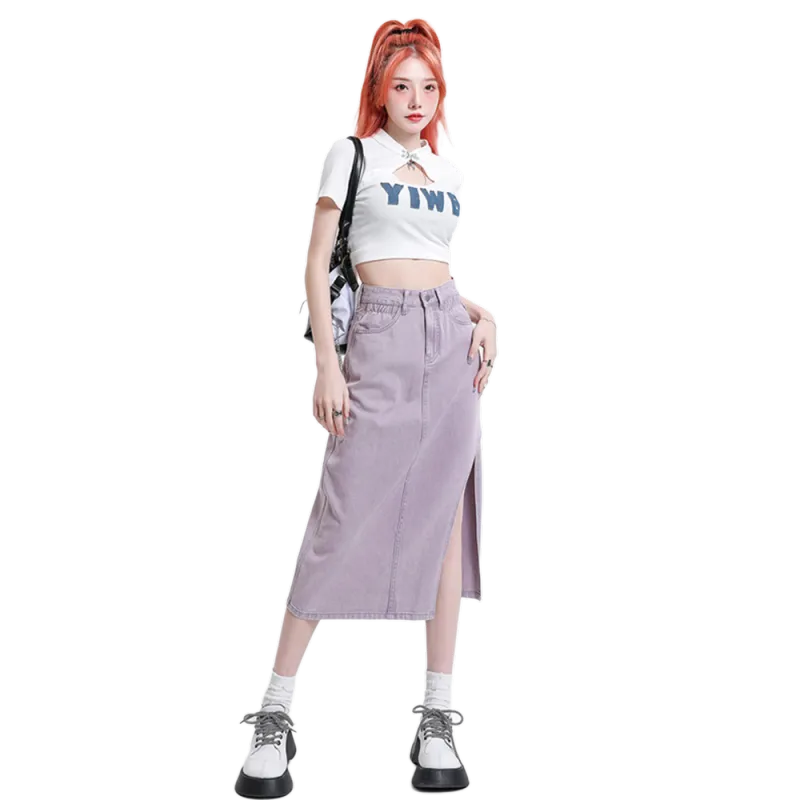 Zomuros Denim Long Skirt Women's-6
