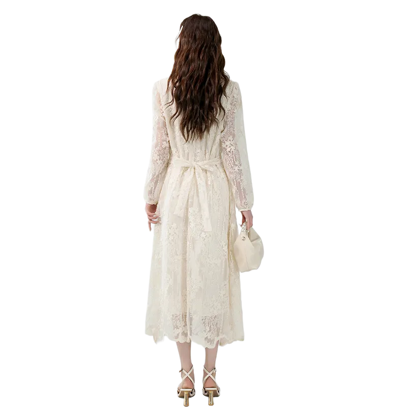 CZMO Long-Sleeved Dresses Women's Apricot-0