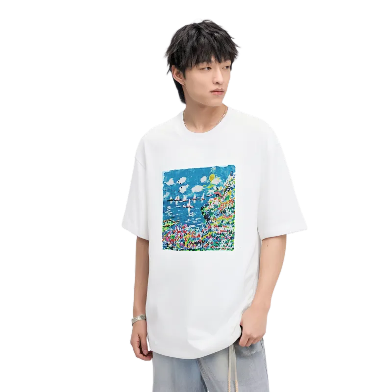 HERBEL T Shirts Men White-4