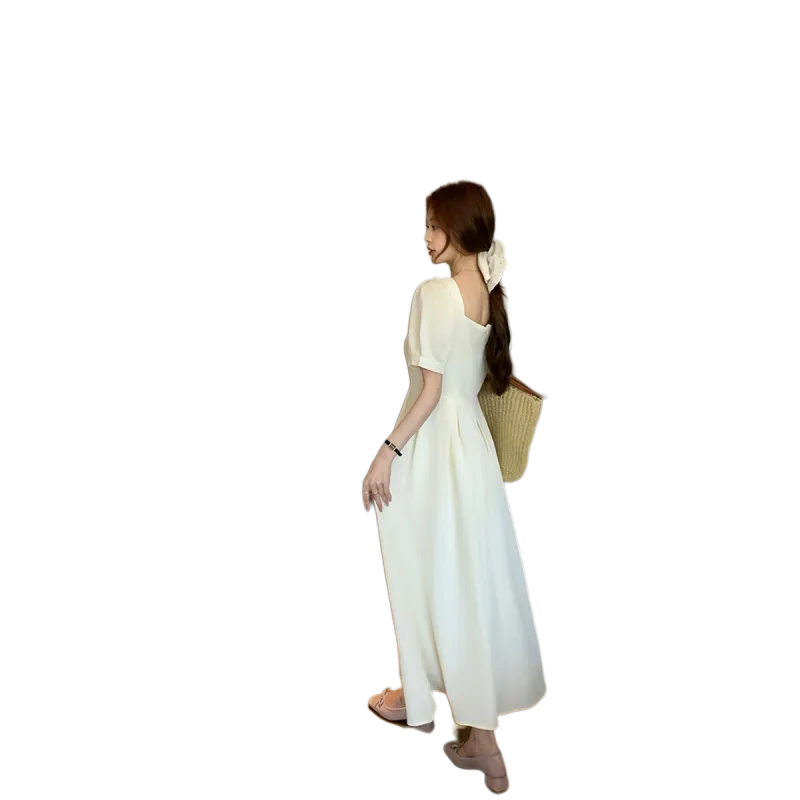 Yvetteclassic Short Sleeved Dress Women's White-1