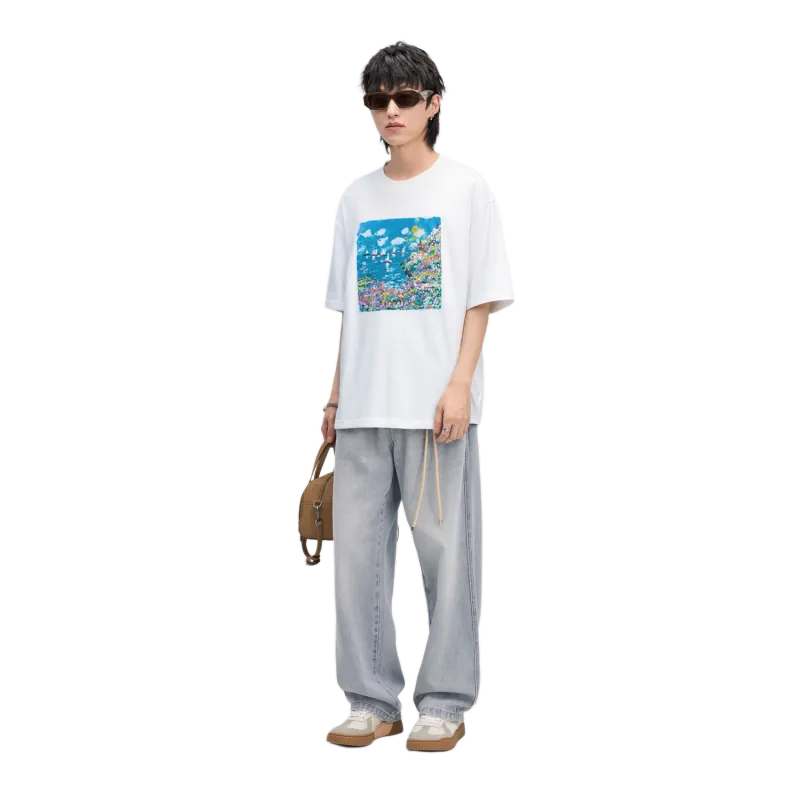 HERBEL T Shirts Men White-6