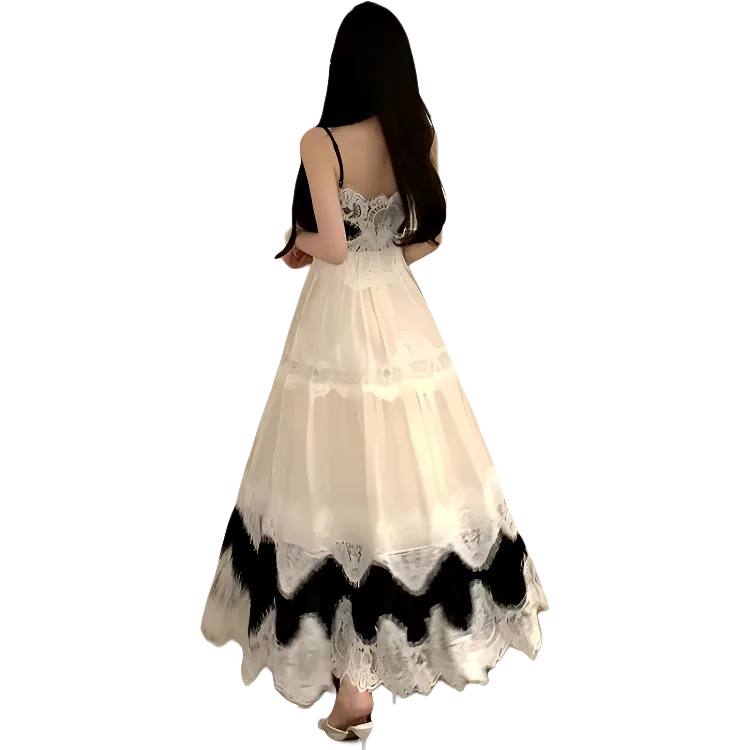 PLUSONEONE+ Slip Dresses Women's Black & White-0