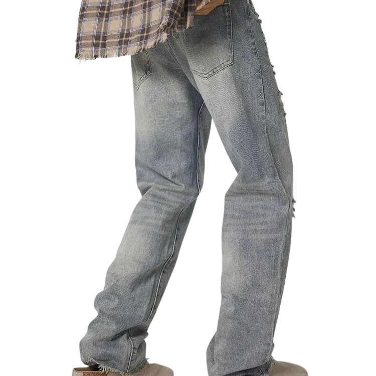 NVRFRGT Jeans Unisex Vintage Blue-5
