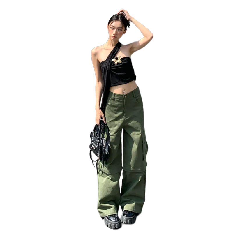 Zomuros Casual Pants Women's Army Green-1