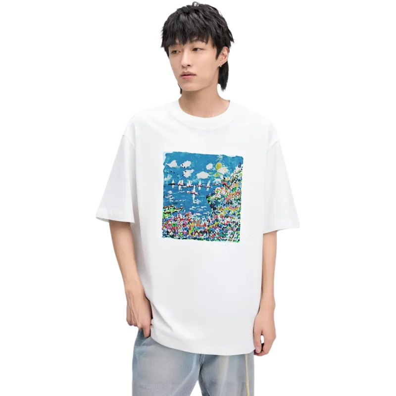 HERBEL T Shirts Men White-2