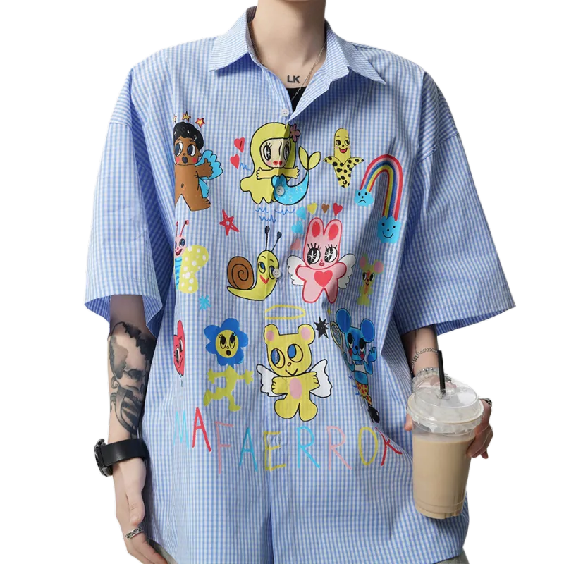 IL SARTO Shirts Unisex Light Blue Plaid-4