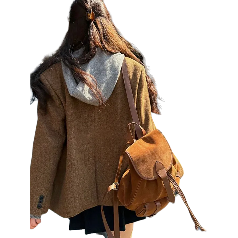 BEMIX PETS PU Backpack Women's Brown-3