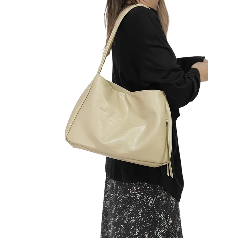 BEMIX PETS Artificial Leather Shoulder Bag Regular Women's Black/Milk Tea-4
