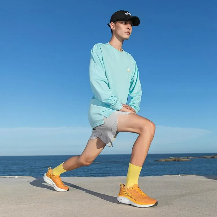 LPMX Running Shoes Men Low Top Orange Yellow-10