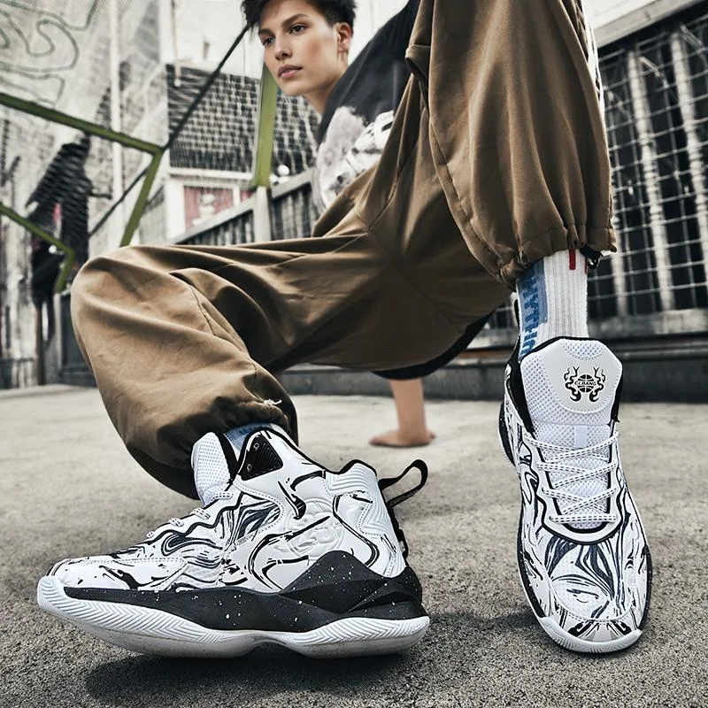 MUSHILANDI Cushioning Height Increase With Rebound Mid Top Basketball Shoes Unisex-10