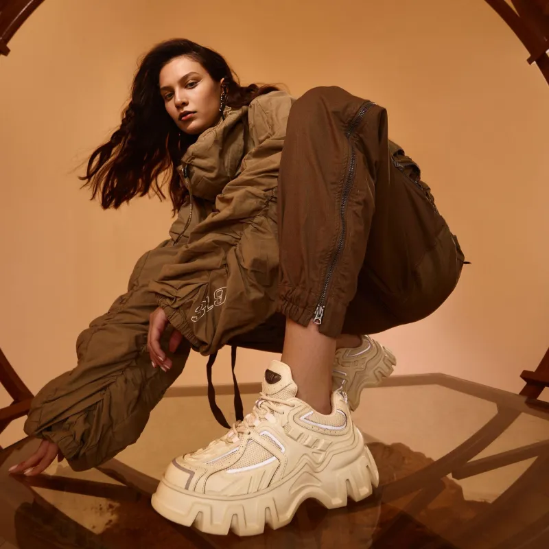 OGR Mecha Heavy Gravity Collection Chunky Sneakers Unisex Glazed White-7